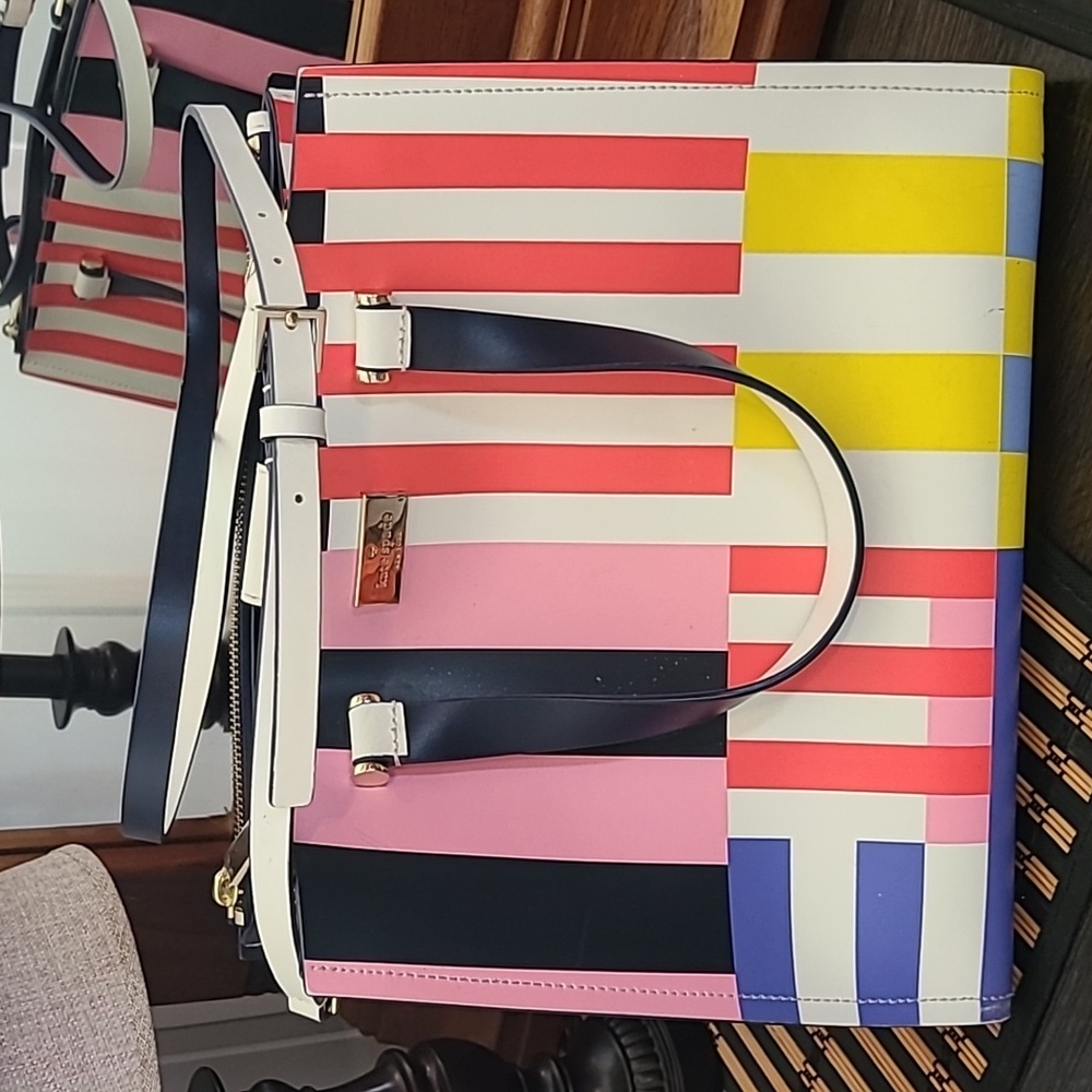 Kate ♠️  Striped leather bag
